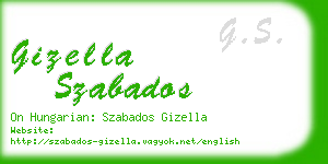 gizella szabados business card